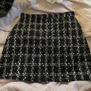 Plaid w/ Sequin Fitted Skirt